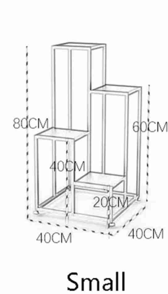 Modern Four Tier Square Storage Metal Stand with Golden Finish