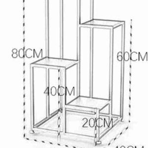 Modern Four Tier Square Storage Metal Stand with Golden Finish