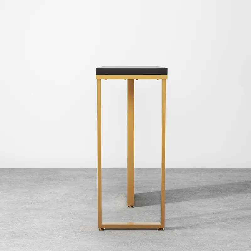 Modern Opulence Black Marble Gold Console Table