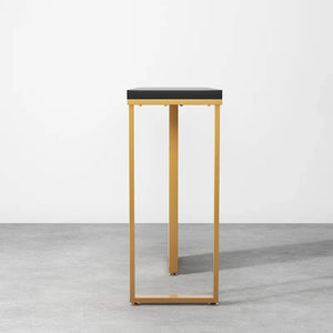 Modern Opulence Black Marble Gold Console Table