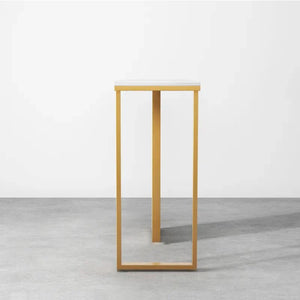 Modern Opulence White Marble Gold Console Table