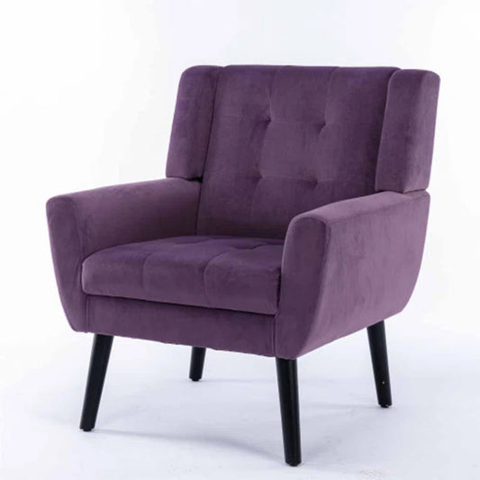 Purple Super Soft Velvet Sofa Lounge Chair