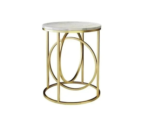  Golden Metallic Side Table