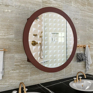 Modish Circular Shape Wooden Bathroom Cabinet 