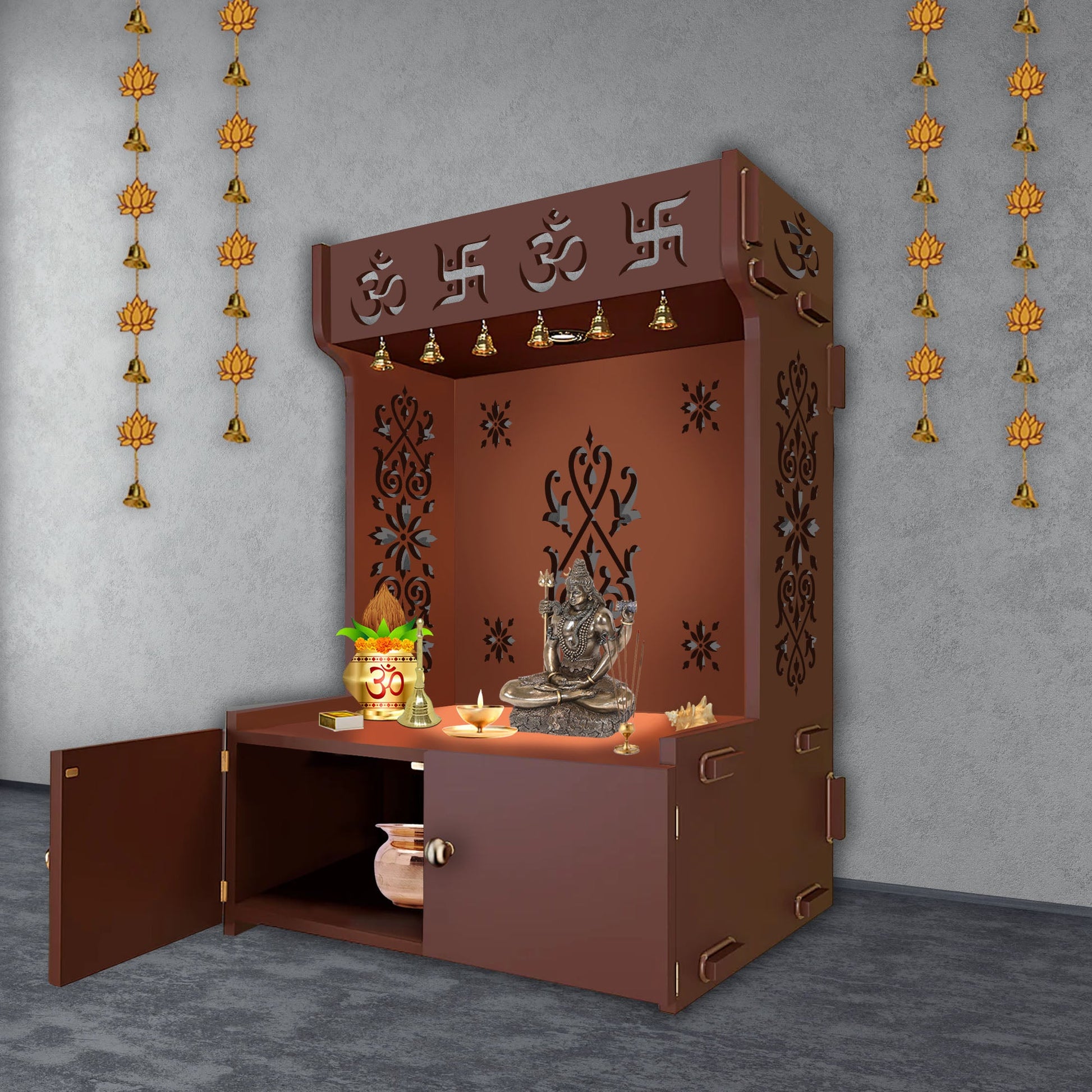  Floor Temple with Wooden Shelf 