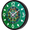Green Background Wall Clock