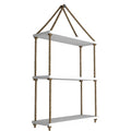 Wooden Wall Hanging with Rope (White Color)
