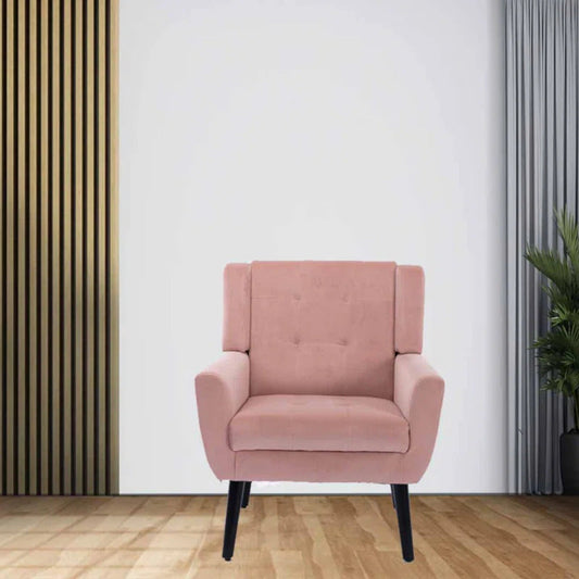 Premium Peach Super Soft Relaxing Velvet Sofa Lounge Chair