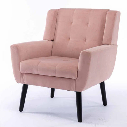 Premium Peach Super Soft Velvet Sofa Lounge Chair