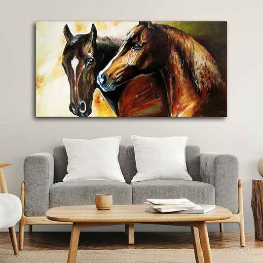 Premium Wall Painting of A Pair of Horses