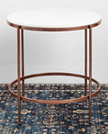  White Marble Round Shape Fabian Center Table