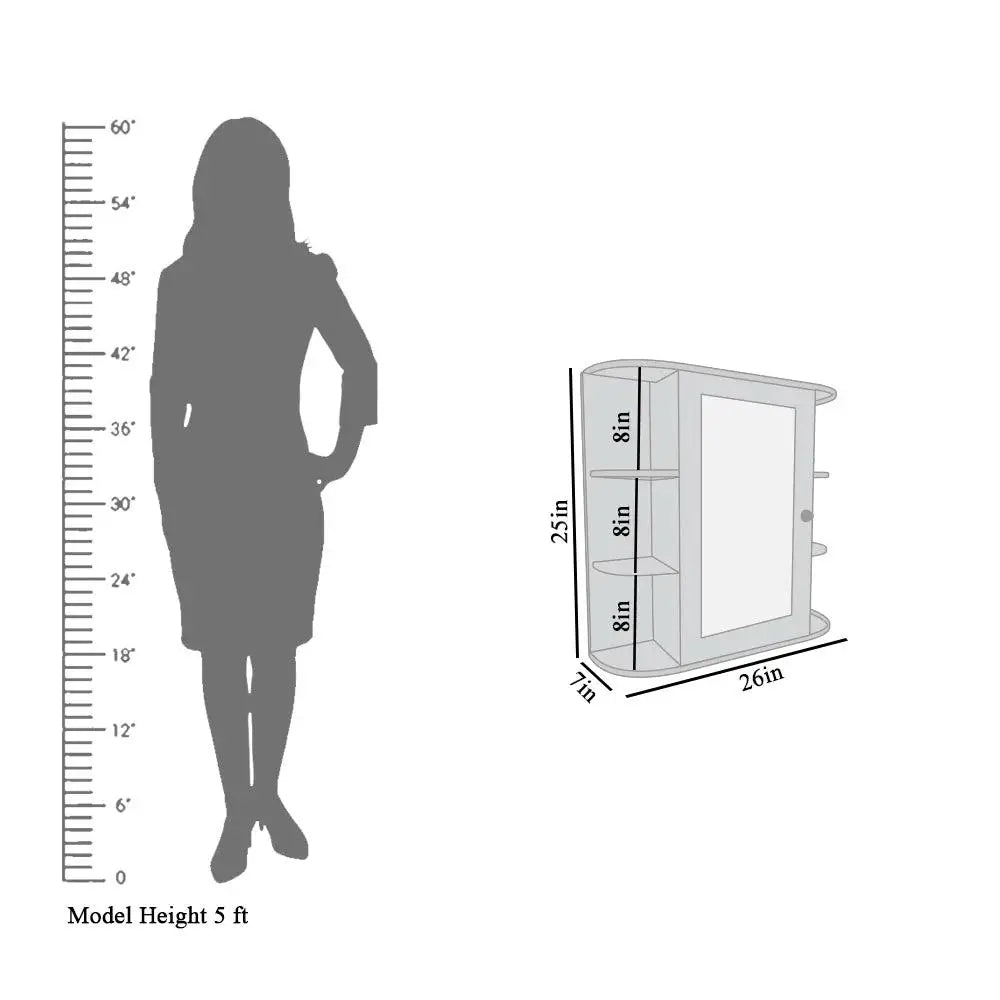 Premium Bathroom Cabinet with 10 Spacious Shelves with White Finish