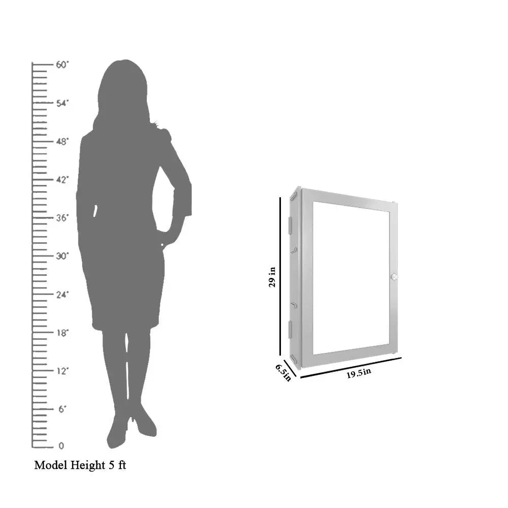 3 Spacious Shelves White Finish