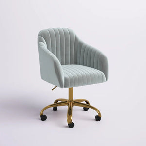 Refined White Tufted Velvet Comfy Armchair with Golden Legs