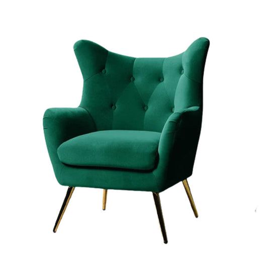 Green Comfortable Tufted Velvet Sofa Lounge Chair