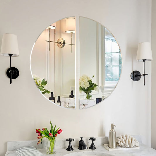 Modern Semi Circle Bathroom Mirror