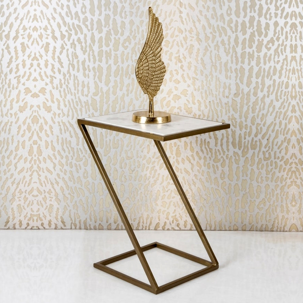 Slanting Chic Premium Metal Side Table