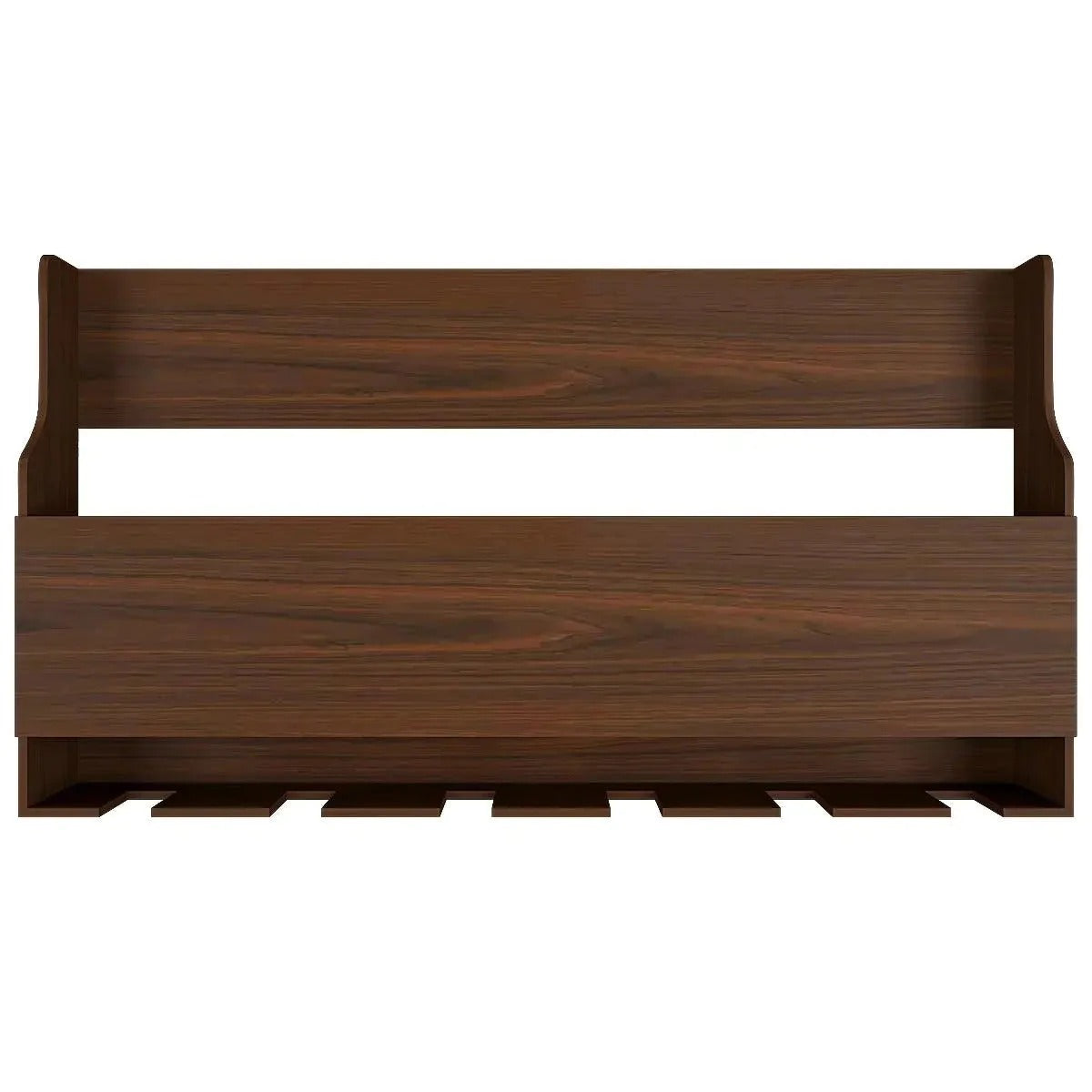 Mini Bar Shelf in Walnut Finish