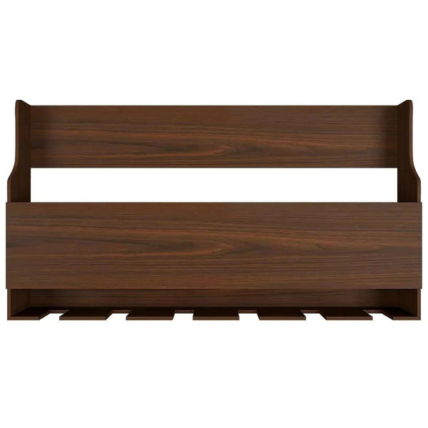 Mini Bar Shelf in Walnut Finish