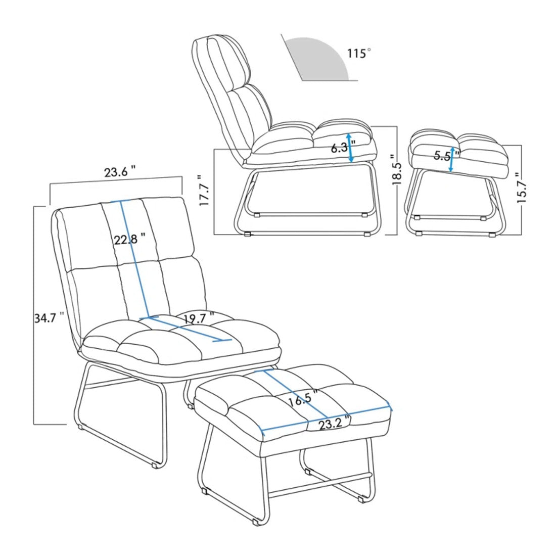  Chair with Footrest