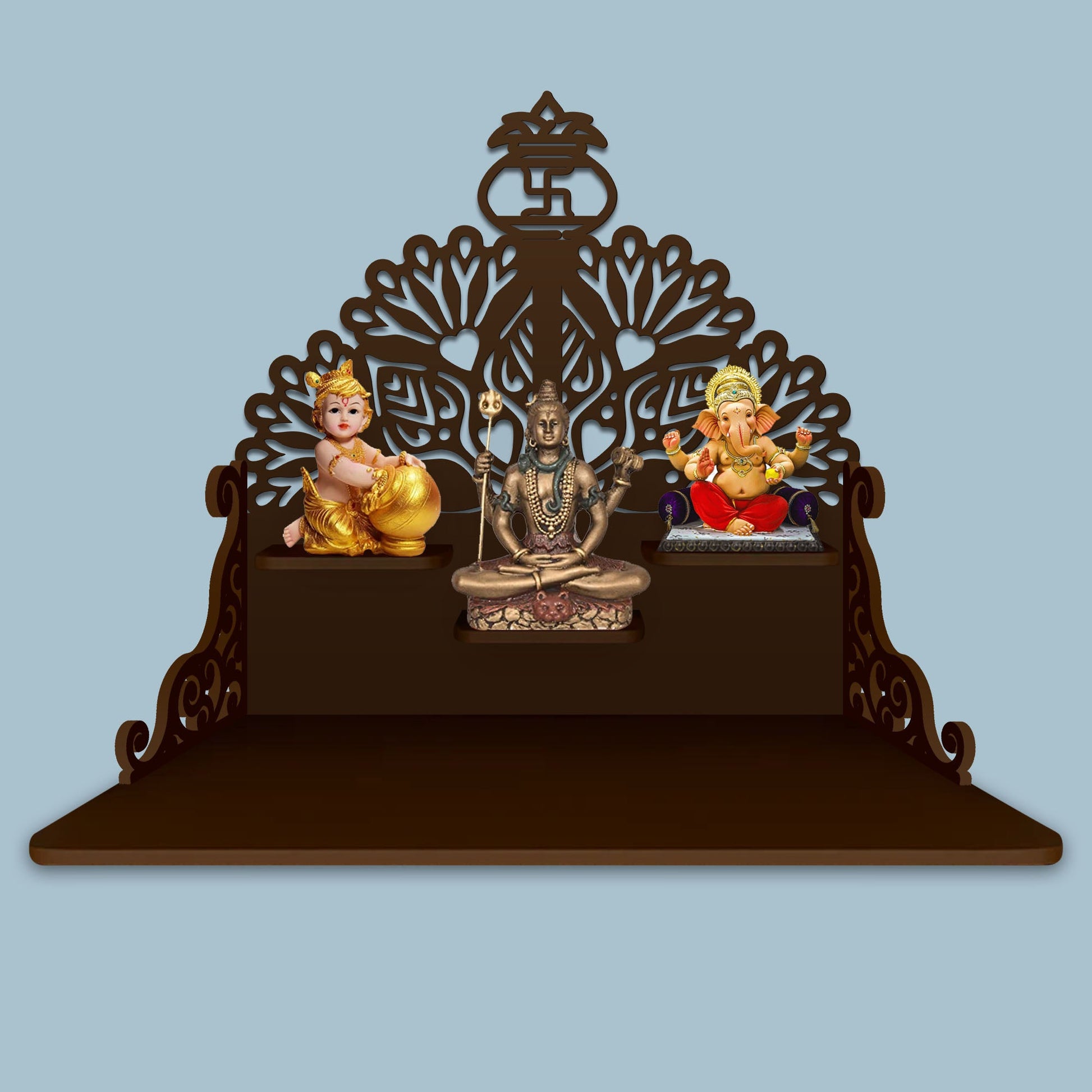 Wall Hanging Wooden Temple