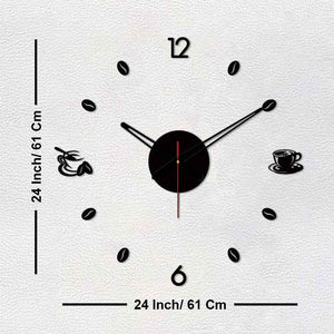 Tea Coffee Designer Big Size 3D Infinity Wall Clock