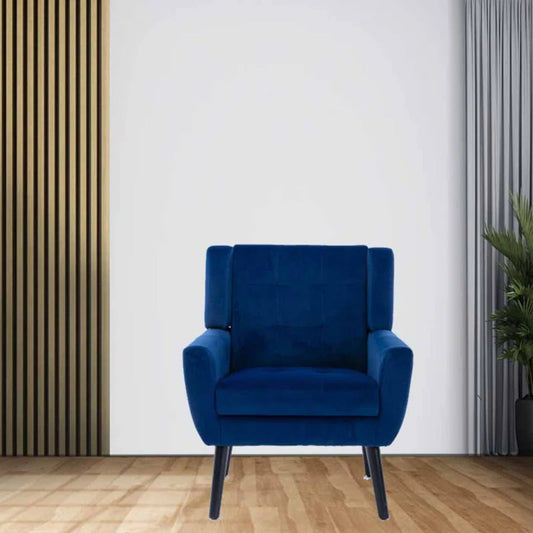 Urban Blue Luxurious Soft Velvet Armchair