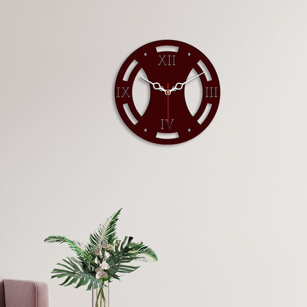 wall clock wooden frame