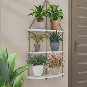 Wooden Wall Hanging Planter Shelf 