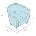  Velvet Chair with Ottoman