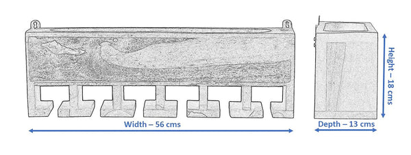 Yellow Natural Wall Mounted Mini Bar Shelf