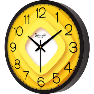 Yellow Colour Wall Clock