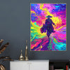 Vibrant Lone Samurai Cotton Canvas Wall Painting