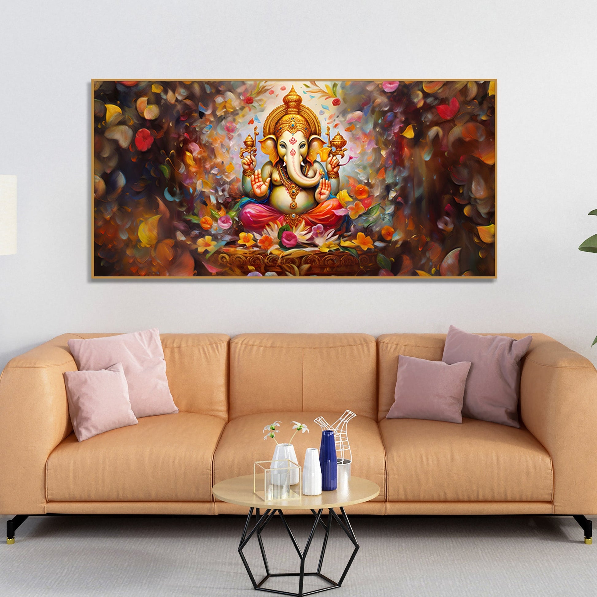 Vighnaharta Shree Ganesh Premium Canvas Wall Painting