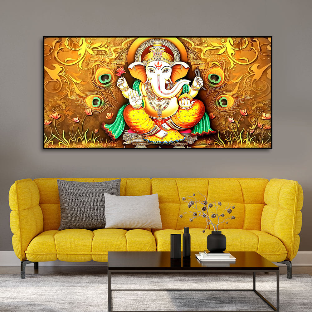 Vignaharta Ganesh Premium Canvas Wall Painting