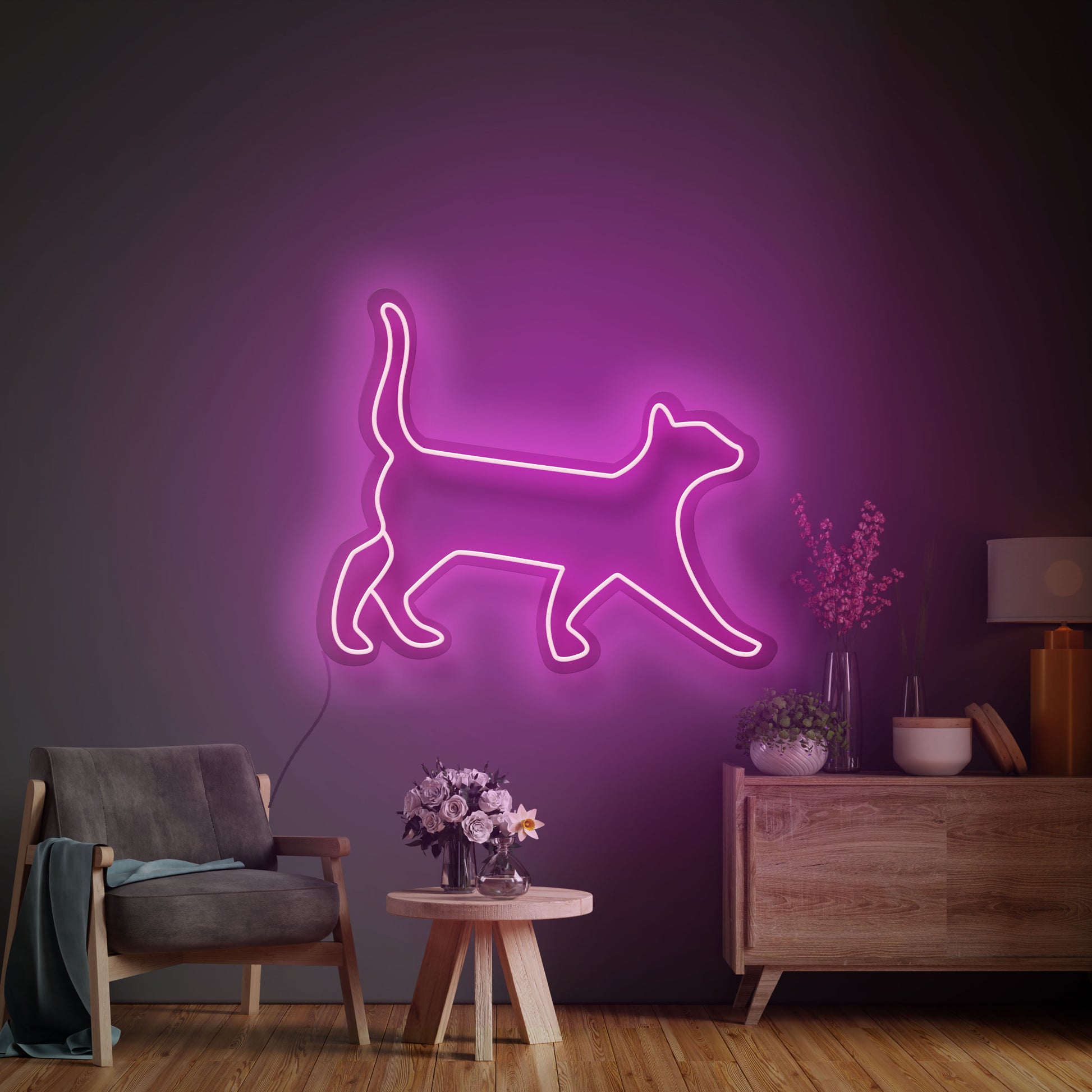 Walking Cat Neon Signs Neon Light