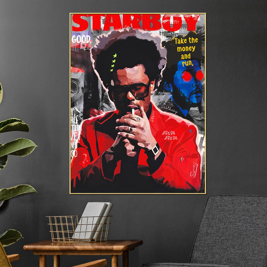 Weeknd The Star Boy Cotton Canvas Wall Painting