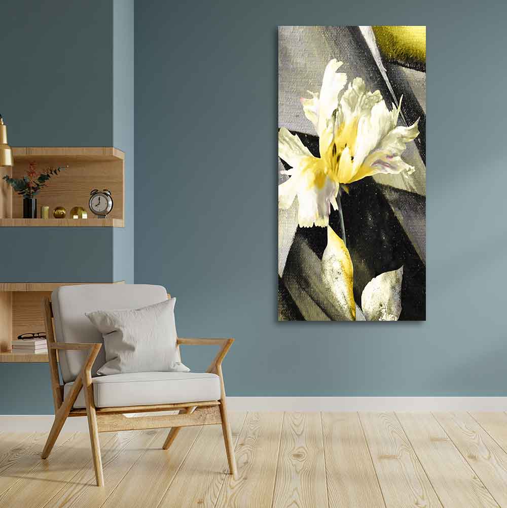 White Flowers Canvas Wall Painting