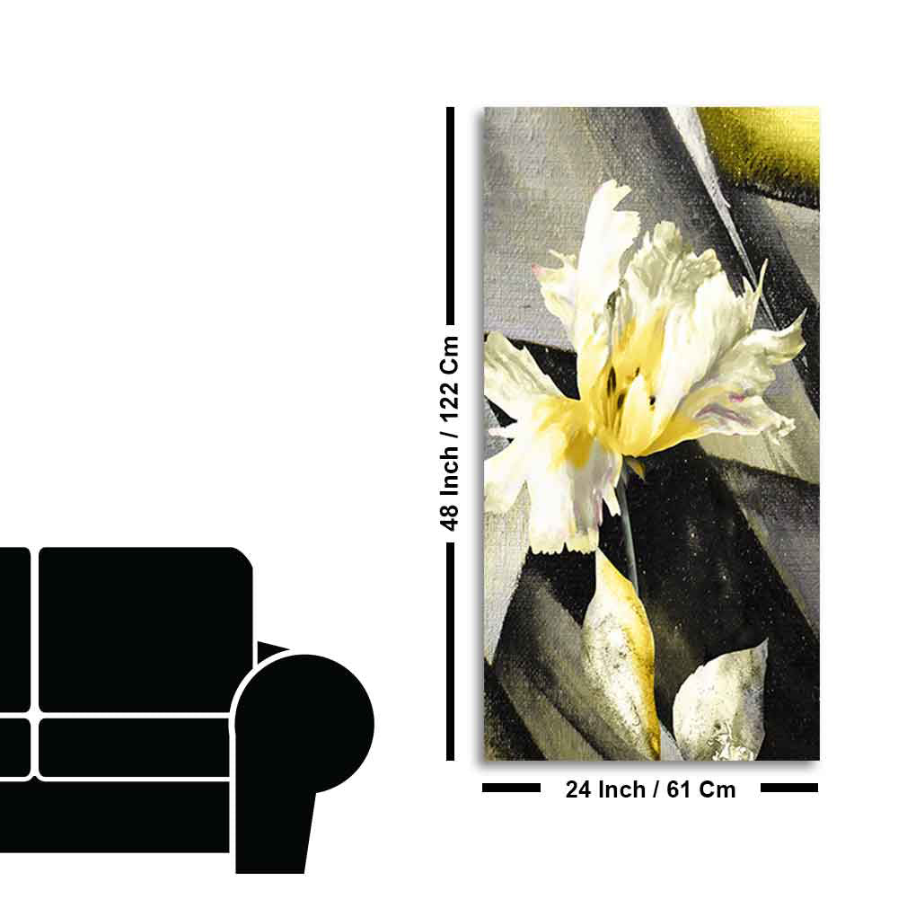 White Flowers Canvas Wall Painting