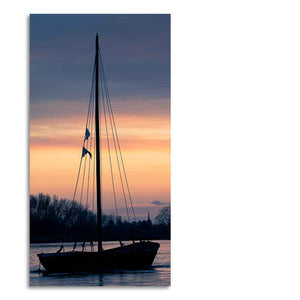 Boat at Sunset Canvas Wall Painting