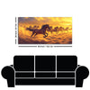Wild Horses Running at Sunset Wooden Canvas Wall Painting