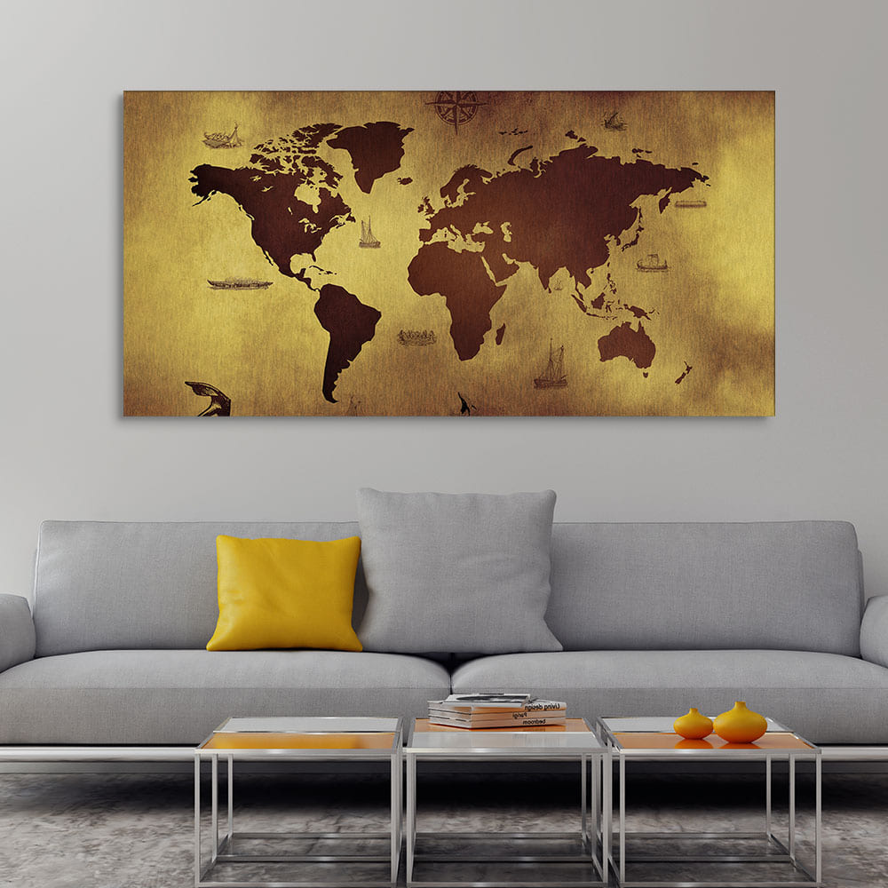 World Map Premium Canvas Wall Painting