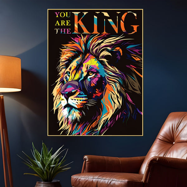 You Are The King Cotton Canvas Wall Painting