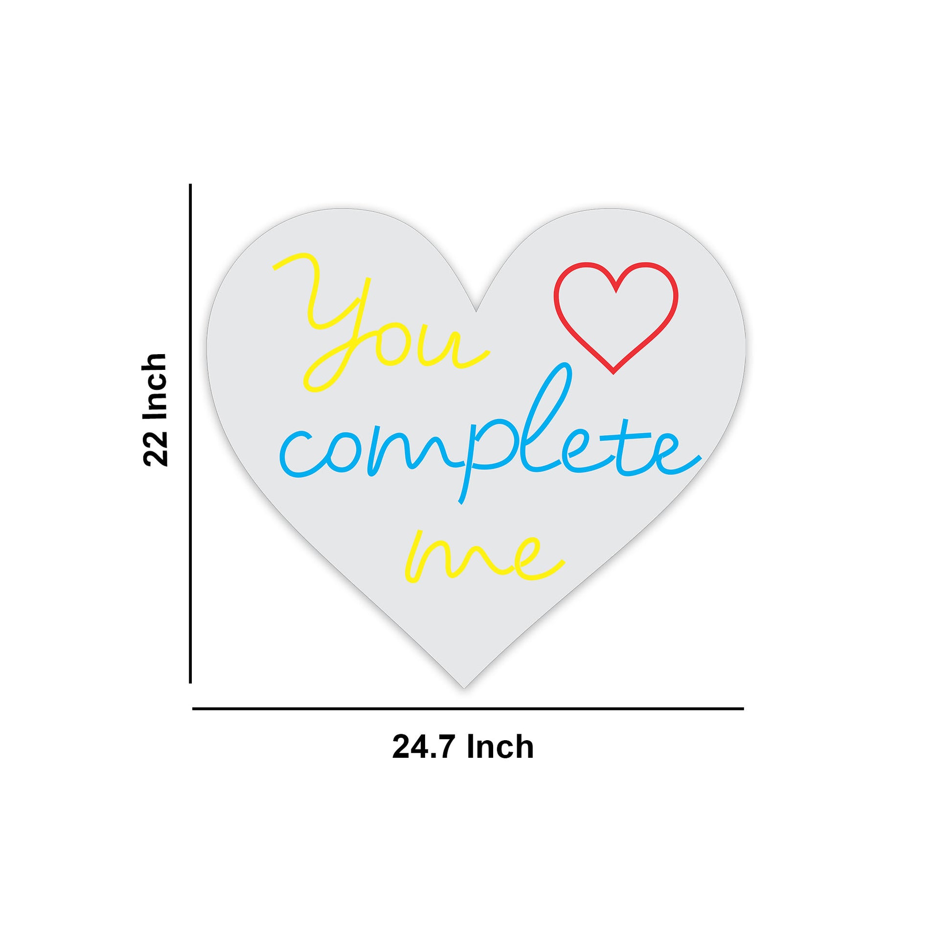 You Complete Me Text for Love Couples Neon Sign LED Light